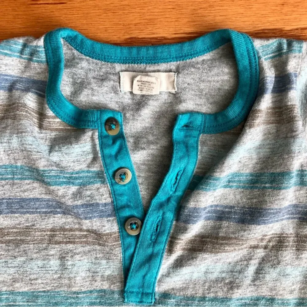 Peek Striped Onesie Jumper Cotton Gray Blue Baby Boy’s Size 18-24 months